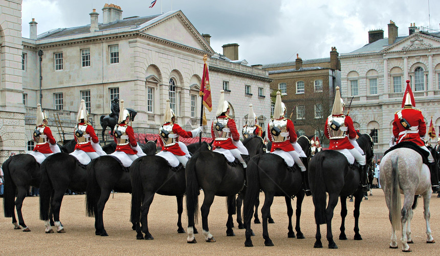 伦敦警卫警卫动物安全建筑英语头盔守卫男人马匹建筑学横幅图片