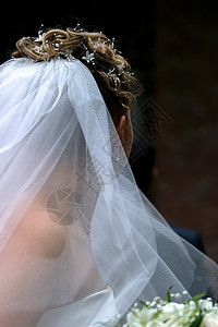 新娘已婚钻石女孩未婚夫花束花朵皇冠婚礼选手生活高清图片