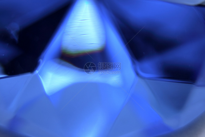 蓝色水晶财富反射玻璃图片