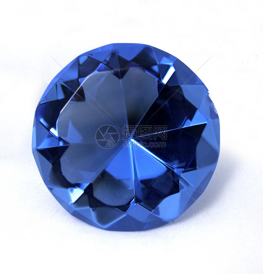 蓝色水晶反射玻璃财富图片