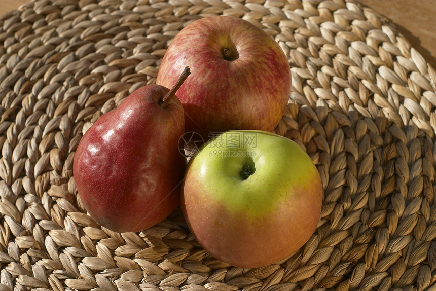 苹果和梨水果植物群食物花园健康图片