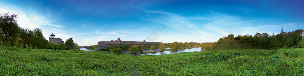 爱沙尼亚和俄罗斯城堡高清图片