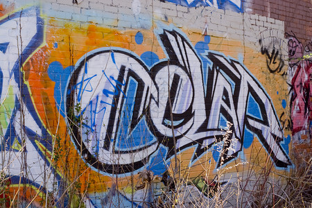 铁杆涂鸦喷漆写作青年贫民窟街道艺术品破坏刑事团伙墙纸背景