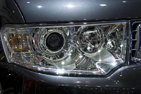 车头灯反射金属灰色反光板背景图片
