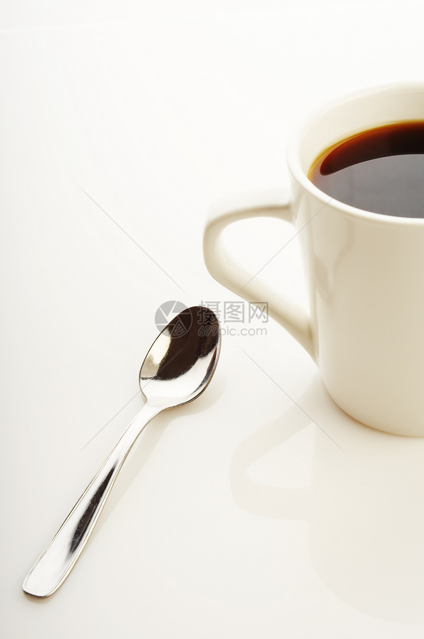 咖啡杯早餐饮料反射杯子白色茶碗图片