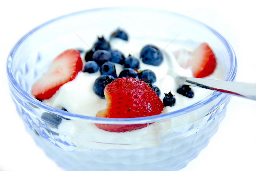 酸奶和浆果食物损失水果饮食重量早餐甜点小吃营养午餐图片