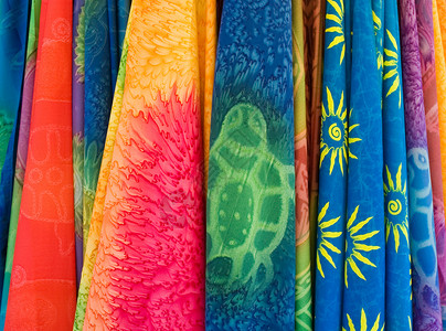 彩色围巾纬线纺织品织物材料背景图片