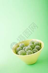 绿色果浆球零食甜心糖果口味脂肪育肥款待食物水果饮食背景图片