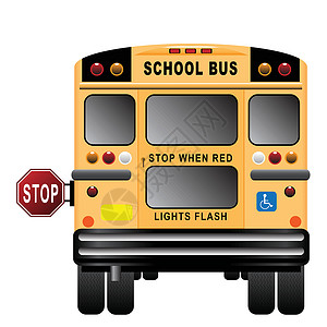学校公交车说明背景图片