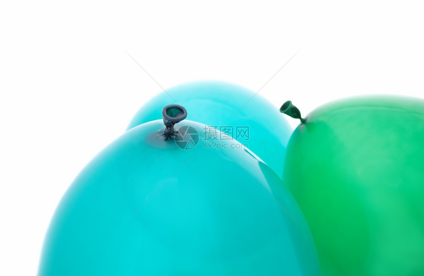 蓝气球和绿气球图片