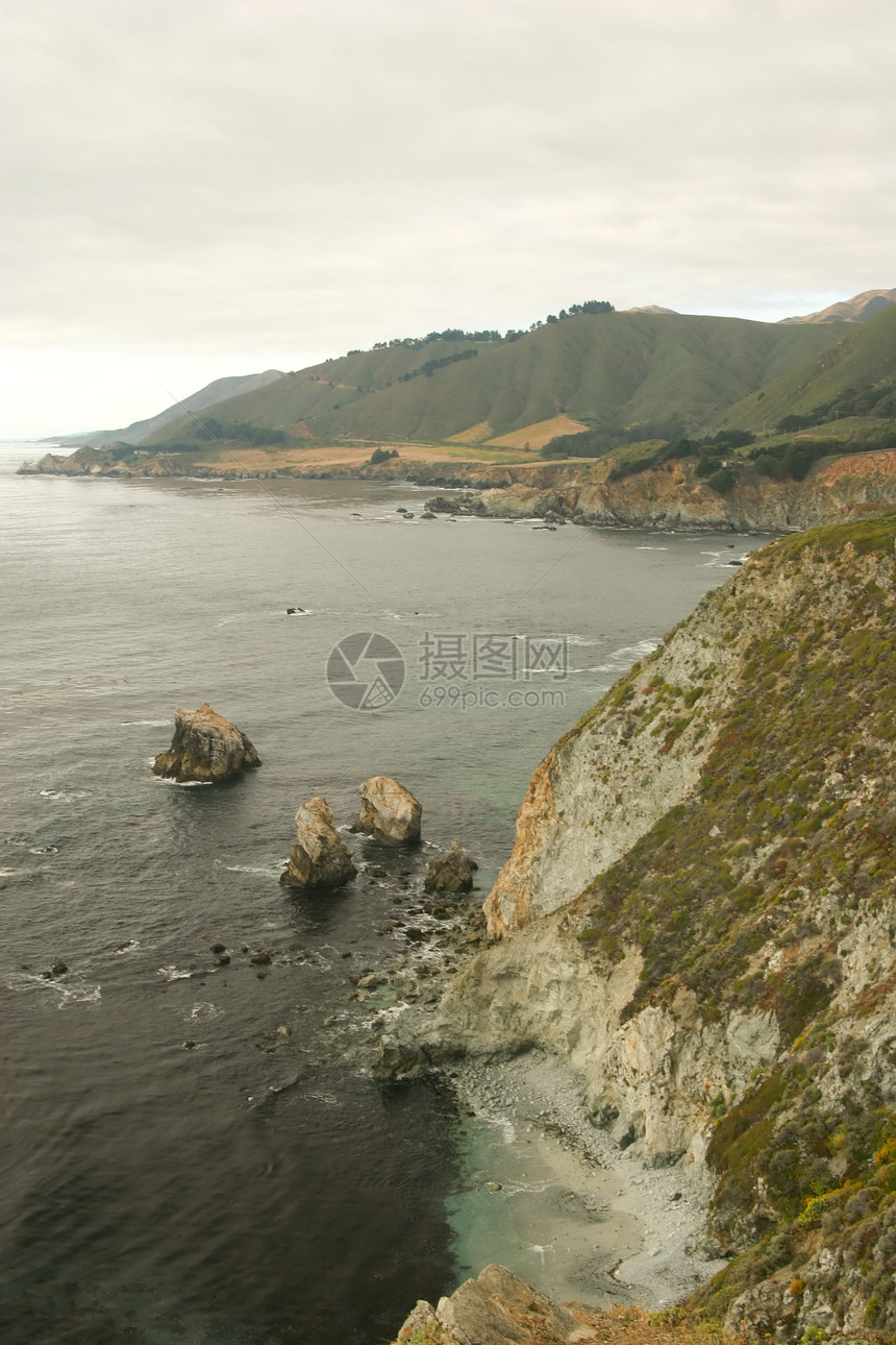 大南游客顶峰操作海洋瀑布蓝色沿海波浪公园海岸线图片