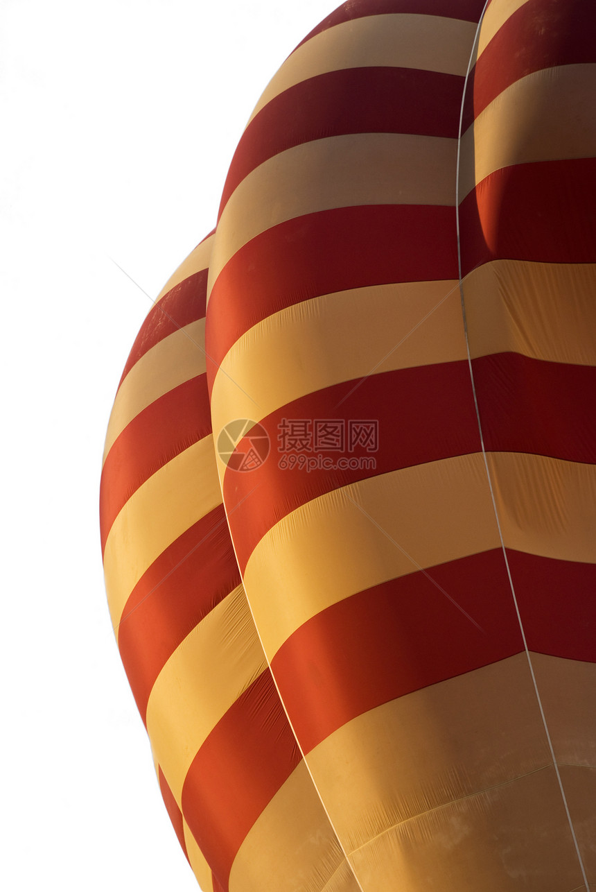 热空气气球详情运输飞行热气白色红色条纹图片