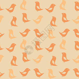 鸟类形态橙子装饰海报织物纺织品魅力墙纸美丽风格装饰品背景图片