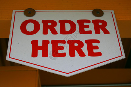 在此排序 签名命令餐厅店铺咖啡店红色注意力字母背景图片