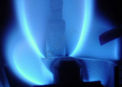 蓝火力量宏观活力厨房丙烷锅炉气体火焰背景图片