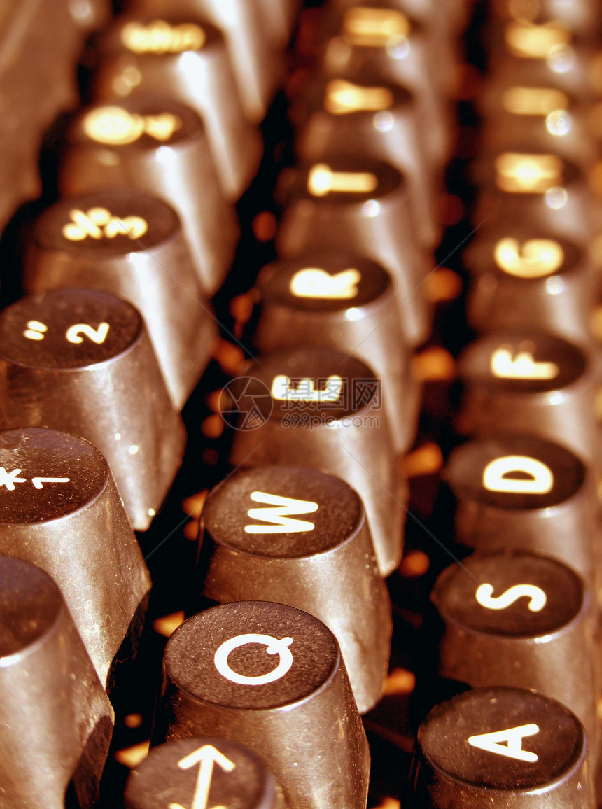 旧打字机古董报告键盘创造力机器金属打印商业灯光墨水图片