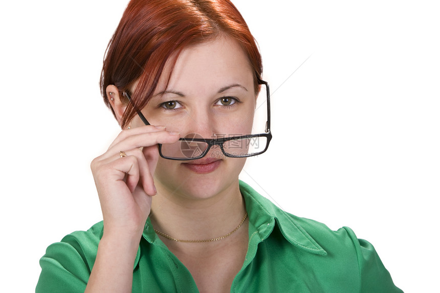 戴眼镜的女孩轮缘女性手指女性化成人青少年眼镜眼睛图片