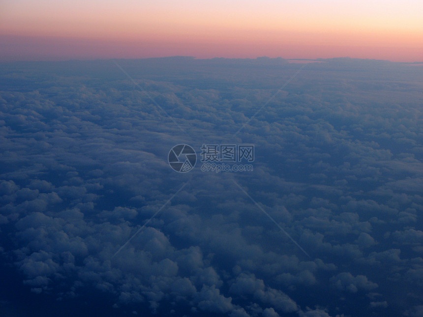 夜云粉色蓝色空气图片