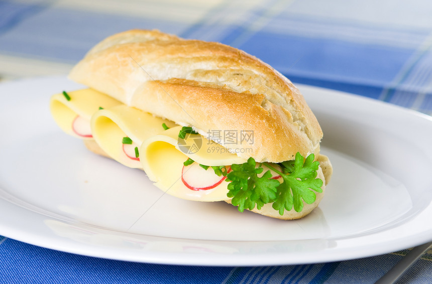巴格特食物蔬菜萝卜面包盘子早餐午餐沙拉图片