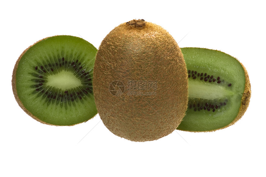 在白色背景中孤立的kiwi食物甜点美食营养食欲饮食植物热带市场生物图片