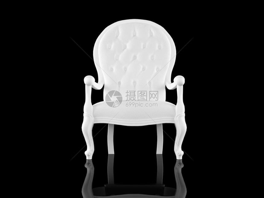 白臂椅子木头家具会议肘椅皮革渲染白色黑色办公室商业图片