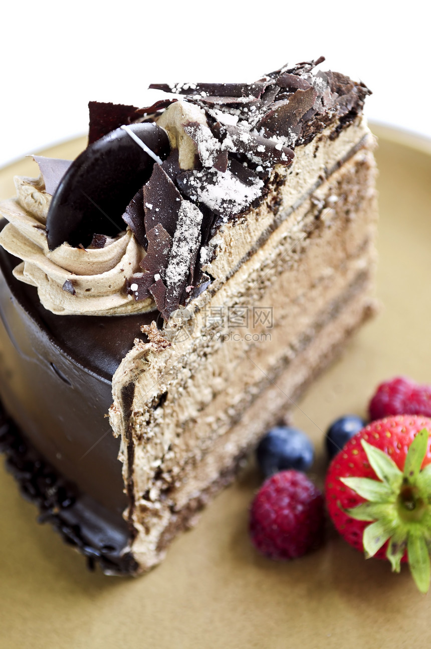 巧克力蛋糕切片服务鞭打美食冰镇食物餐厅装潢巧克力面包糖果图片