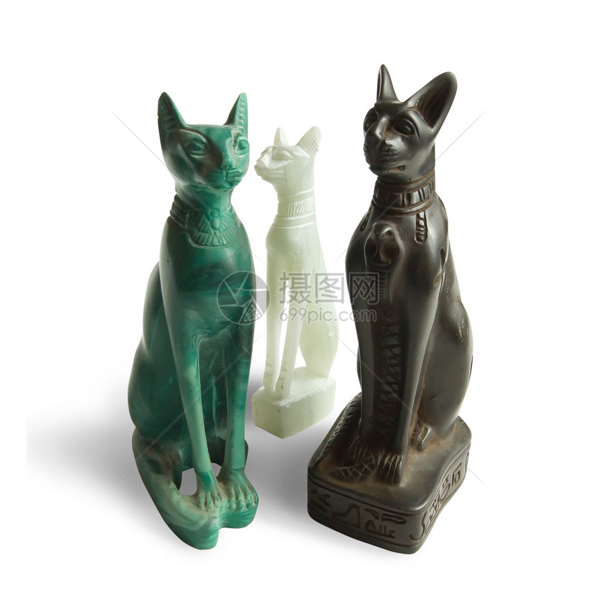 石石埃及猫雕刻文字雕像塑像象形法老纪念品雕塑孔雀石图片