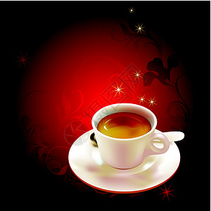 咖啡杯杯子白色咖啡杯巧克力咖啡店拿铁白色插图食物早餐杯子陶瓷插画