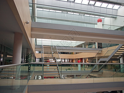 现代信息技术序现代办公室信息技术公司内内部走廊商业会议桌子楼梯风格椅子公司大厅装饰背景
