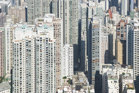 香港的公寓楼大楼阳台高楼住宅建筑城市背景图片