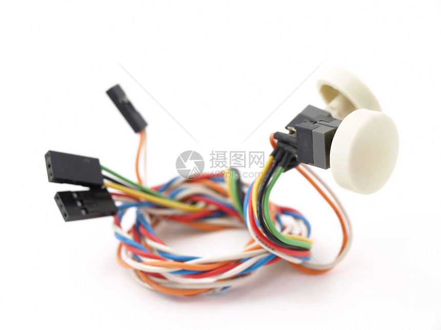 按钮键技术白色接线电子产品开关金属塑料电气夹子图片