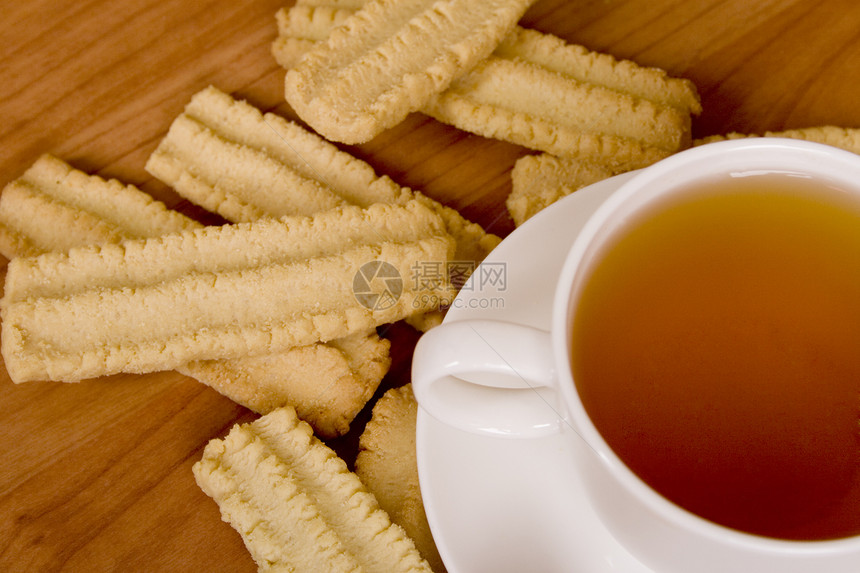 茶杯和饼干面包食物补品小吃杯子餐厅飞碟盘子芳香美食图片