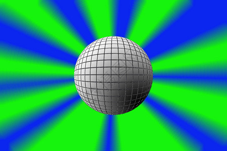 迪斯科球舞蹈派对射线绿色蓝色背景图片