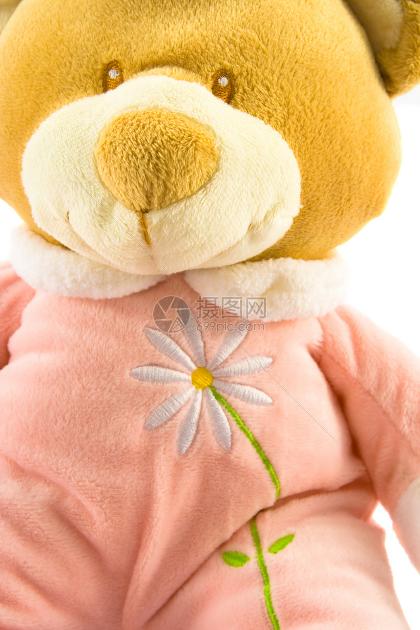 泰迪熊睡衣鼻子棕色眼睛玩具耳朵衣服配件毛皮孩子图片
