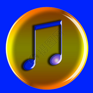 蓝色音乐按钮音乐音乐图标背景
