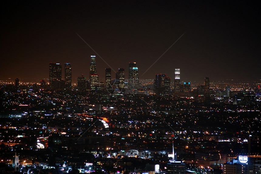 洛杉矶天线在晚上图片