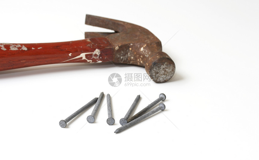 锤铁钉硬件指甲木制品宏观装修项目维修木工金属工业图片
