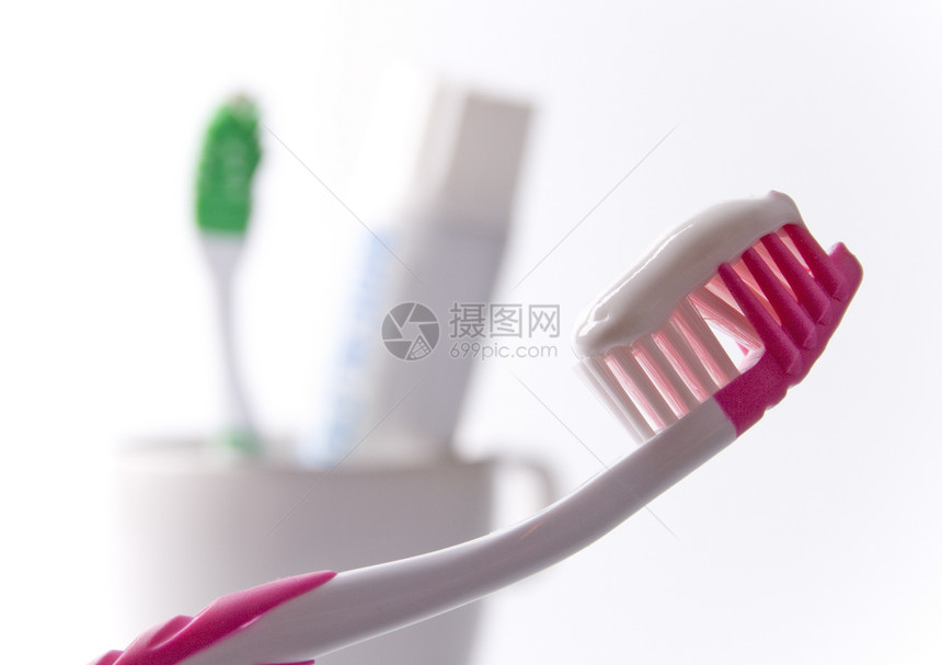 牙牙刷和牙膏产品牙科牙齿绿色化妆品药品治疗牙医卫生福利图片