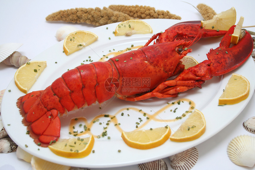 a 龙虾餐厅海鲜午餐食物自助餐贝类图片