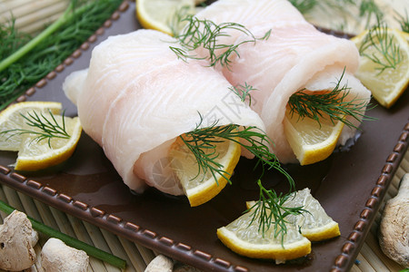 鲜鱼食物菲力鱼片巴沙高清图片
