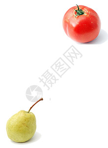 番茄和梨背景图片