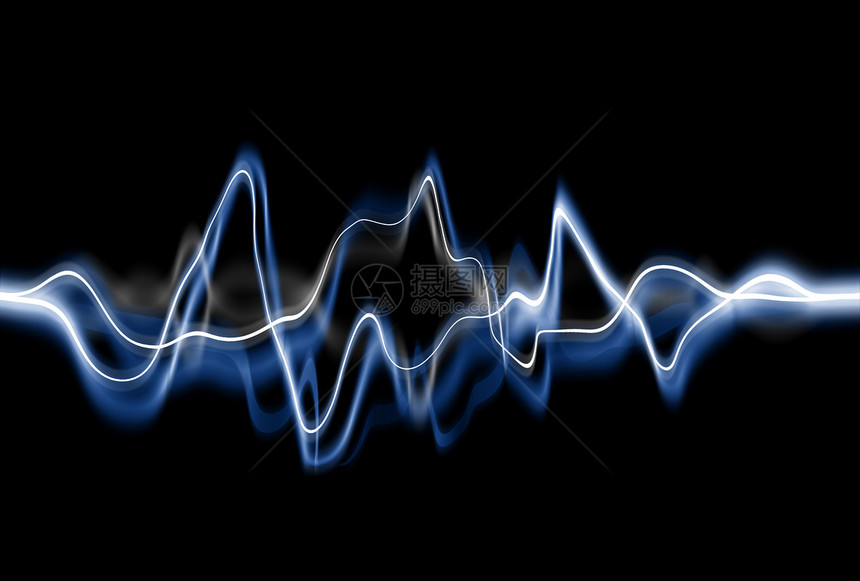 电子电波摘要流动技术海浪狂欢蓝色液体正弦波脉冲展示条纹图片