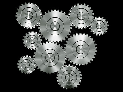 长牙铝齿件金属工厂力量机械计算机圆圈合作工业车轮团队背景