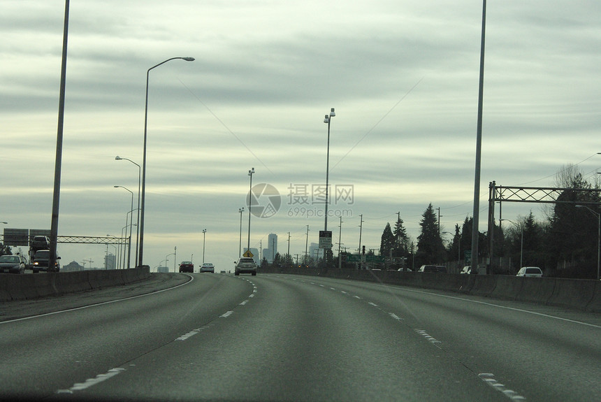 在西雅图华盛顿的I-5运输图片