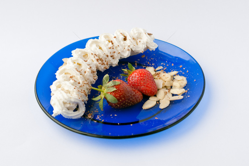 香蕉草莓甜点食物巧克力盘子奶油水果香蕉坚果图片