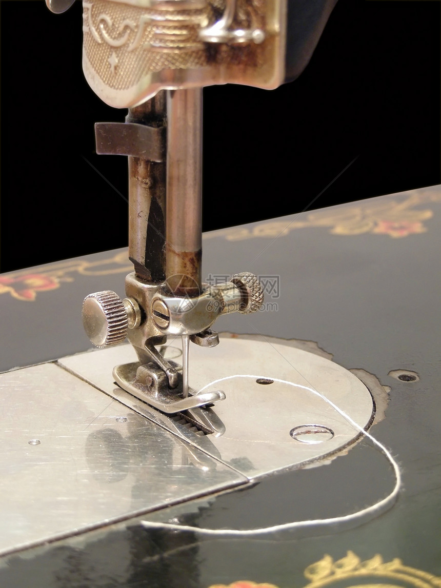 缝织机职业古董宏观制造业金属裁缝纺织品工作工艺工具图片