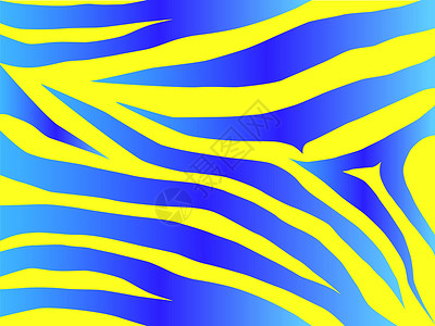 蓝色老虎设计动物情调条纹打印衣服黄色绘画插图异国艺术背景图片