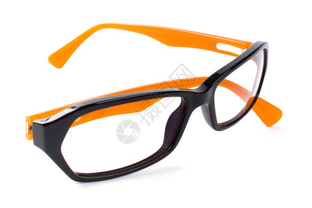 眼镜白色眼睛橙子智慧抛光风镜反射玻璃镜片背景图片
