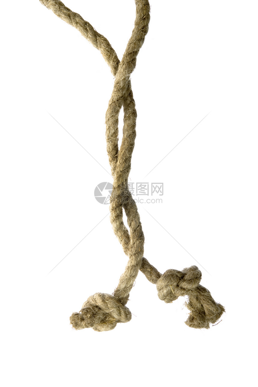 有节点的绳索变换棕色细绳钢丝亚麻领带力量图片