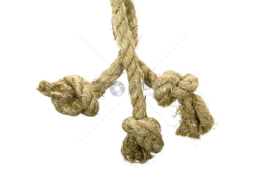 有节点的绳索变换细绳力量钢丝领带亚麻棕色图片